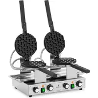 Royal Catering Bubble Waffeleisen - 2 x 1400 W - 50 - 250 °C - Timer: 0 - 5 min -