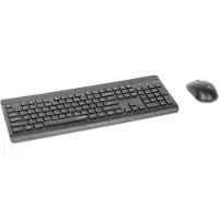 Manhattan 180771, Kabellos, RF Wireless, Membran Key Switch, QWERTY, Schwarz, Maus enthalten