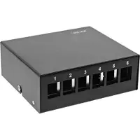 InLine Patchfeld-Dose Aufputz für 6x Keystone RJ45