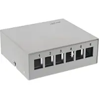 InLine Patchfeld-Dose Aufputz für 6x Keystone RJ45