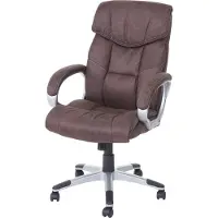 Mendler Bürostuhl MCW-A71, Chefsessel Drehstuhl Schreibtischstuhl, Stoff/Textil, MVG Wildleder-Optik vintage braun