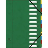 Exacompta 55123E, Konventioneller Dateiordner, A4, Karton, Grün, 425 g/m², 240 mm