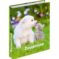 Rnk Zeugnisringbuch "Hund & Katze", 4 Ring-Mechanik, DIN A4, 250 x 315 mm