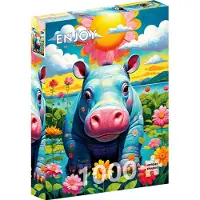 Enjoy Puzzle Puzzle mit 1000 Teilen – Sunny Hippo – Viel Spaß