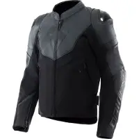 Dainese Iperattiva Schwarz Leder-/Textil Motorradjacke Größe 50