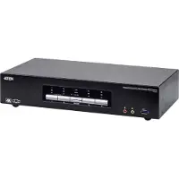 Aten CS1964 KVMP-Switch 4-fach, DisplayPort für 3 Displays 4K, USB 3.0, Audio