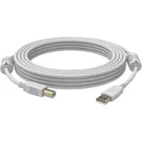 Vision USB 2.0, 2m, 2 m, USB A, USB B, USB 2.0, Männlich/Männlich, Weiß