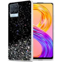 Cadorabo TPU Hülle für Realme 8 4G / 8 PRO mit Glitzer