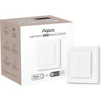 Aqara Light Switch H2 EU, Kabellos, Bluetooth / Wi-Fi, Grau, Weiß, 2 Kanäle, 2405 - 2480 MHz, Tasten