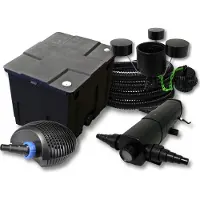 SunSun Filter Set 12000l Teich,36W Teichklärer 20W Pumpe 25m Schlauch Skimmer CSP-250