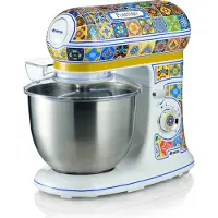 Ariete 1588/0P, Standmixer, Blau, Gelb, Kneten, Mixen, 5,5 l, Drehregler, Edelstahl