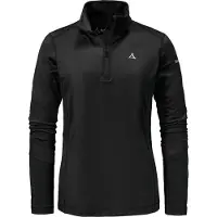 Schöffel Longsleeve SCHÖFFEL "Longsleeve Lenggries L", Damen, Gr. 42, schwarz (9990, schwarz), Oberstoff : 89% Polyester 11% Elasthan, V-Ausschnitt, Shirts Longsleeve