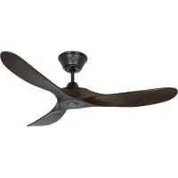 CasaFan Deckenventilator GENUINO schwarz/nussbaum Ø 122 cm leise Genuino, Holz dunkel, für Wohn- / Esszimmer, Holz, Modern