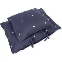 Filibabba Baby Bettwäsche GOTS (70x100 cm) - Wal Christian Stickerei - Midnight