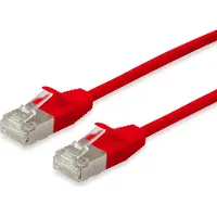 Equip Cat.6A F/FTP Slim-Patchkabel, 5.0m, Rot, 5 m, Cat6a, F/FTP (FFTP), RJ-45, RJ-45, Rot
