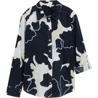 Tom Tailor Printed Collar Langarmbluse