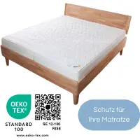 Jekatex Mikrofaser Matratzenauflage Aloe Vera 120 x 200 cm - Matratzentopper für Matratzen & Boxspringbetten