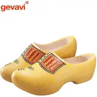 Gevavi Holz Clog Kinder VV Gelb-Schuhgröße 30