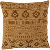 J-Line Kissen Ethnic Cotton Square Ocker