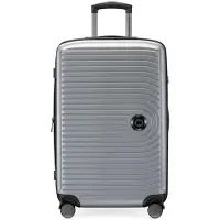 Hauptstadtkoffer - Mitte - Mittelgroßer Koffer Trolley Hartschalenkoffer, Check-In Gepäck mit XL Erweiterung, Dopperollen, TSA-Schloss, 68 cm, 88 L,Silber matt
