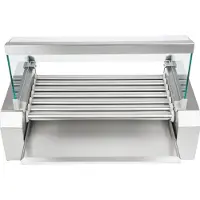 Royal Catering Rollgrill mit Haube, Rollgrill, Würstchenwärmer, 7 Brötchen