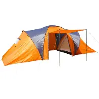Mendler Campingzelt Laagri, 6-Mann Zelt Kuppelzelt Igluzelt Festival-Zelt, 6 Personen orange