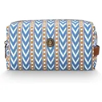 Pip studio Kulturbeutel Coco Cosmetic Bag Medium Samba Stripe Blue