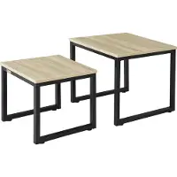 SoBuy FBT42-N Couchtisch 2er set Satztisch Sofatisch Kaffeetisch Beistelltisch