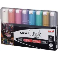 Uni-Ball - Chalkmarker 8M - Metallic colors, 8 pc