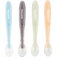 Nattou - Spoon 4-pack Soft Silicone Multi