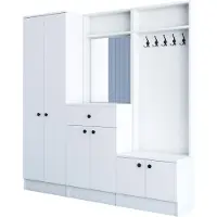 Skye Decor , M3 - 1559, Hallenstand, Weiß, 100 % MELAMINBESCHICHTETE SPANPLATTEN, 179,4 x 37,3 x 182,8 cm