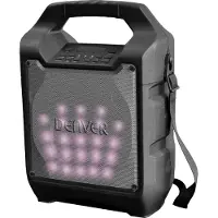 Denver TSP-205, 20 W, Tragbare Lautsprecheranlage (PA), Schwarz, LED, Verkabelt & Kabellos, AC, Akku