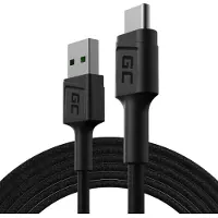 Green Cell GC PowerStream | 2m USB C Kabel Typ C Nylon Ladekabel Schnellladekabel | für Samsung Galaxy S21 S20 Ultra S10 S9 S8+ | Note 20 10 9 8 | A80 A71 A70 A50 A42 A41 | Huawei Honor P40 P30 P20 P10 P9 Lite