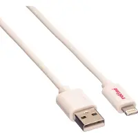 Roline USB 2.0 Sync- & Ladekabel mit 8pin-Connector, weiß, 1 m