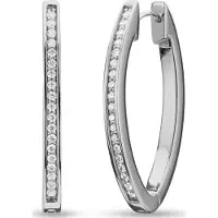 Jette Damen-Creolen 925er Silber 38 Zirkonia Jette Silber