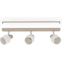 Eglo CORATO Spot - L52 x H12,5 x AL15 cm - sandfarben, nickel-matt - 3X18W exkl. - IP20