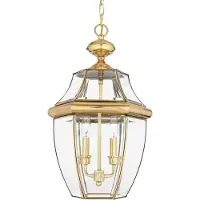 Licht-Erlebnisse Außenlampe Messing massiv E14 Ø 27,9 cm Vintage Hof Terrasse Pendelleuchte außen