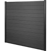 Mendler WPC-Sichtschutz Savoie, Windschutz Zaun, Alu Premium Basiselement, 1,90m anthrazit