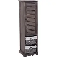 Mendler Badezimmerkommode MCW-H20, Badezimmer Schrank Badschrank Badregal, 120x27x29cm Massiv-Holz shabby grau-braun