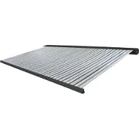 Mendler Elektrische Kassettenmarkise H122, Markise Vollkassette 4x3m Polyester Grau/Weiß, Rahmen anthrazit