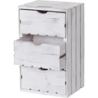 Mendler Kommode MCW-C62, Schubladenkommode Holzkiste, Shabby-Look Vintage 3 Schubladen 53x32x26cm weiß