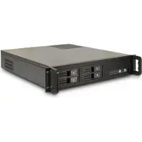 Inter-Tech 2U-2504, Rack, Server, Schwarz, micro ATX, Mini-ITX, 2U, 6 cm