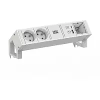 Bachmann DESK2 white 2xUTE 1xCM 1xUSB A/C 22W 0,2m GST18