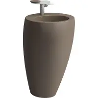 Laufen Alessi one Waschtisch, mit integrierter Säule, ohne Hahnloch, ohne Überlauf, 520x530, H8119711881091, Farbe: Kaffee matt