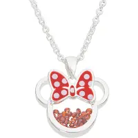 Disney MINNIE - Collier Anniversaire en Laiton Plaqué Argent - Janvier