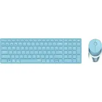 Rapoo 9750M, Kabellos, RF Wireless + Bluetooth, Scherenschalter, QWERTZ, Blau, Maus enthalten