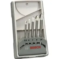 Bosch 2 608 587 170, Bohrer, Bohrerbit-Set, Hartkeramik, Weiche Keramik-Wandfliese, 5.5 / 6.0 / 7.0 / 8.0 / 10.0 mm, 5 Stück(e)