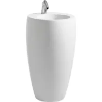 Laufen Waschtisch mit integrierter Säule Alessi One ohne Hahnloch 530x530 LCC weiß, 8119724001091