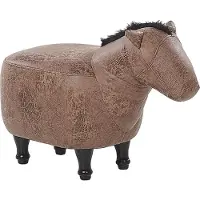 Beliani Bilini Pufa Bestienpferdefleisch brauner Bagger