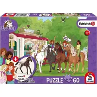 Schmidt Clubtreffen vor dem Wohnwagen. Puzzle 60 Teile, mit Add-on (eine Original Figur)
